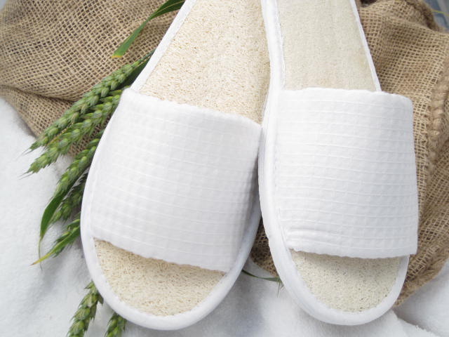Washable Waffle Slippers with Loofah Insoles